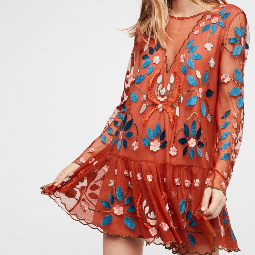 Free People hearts are wild mini dress